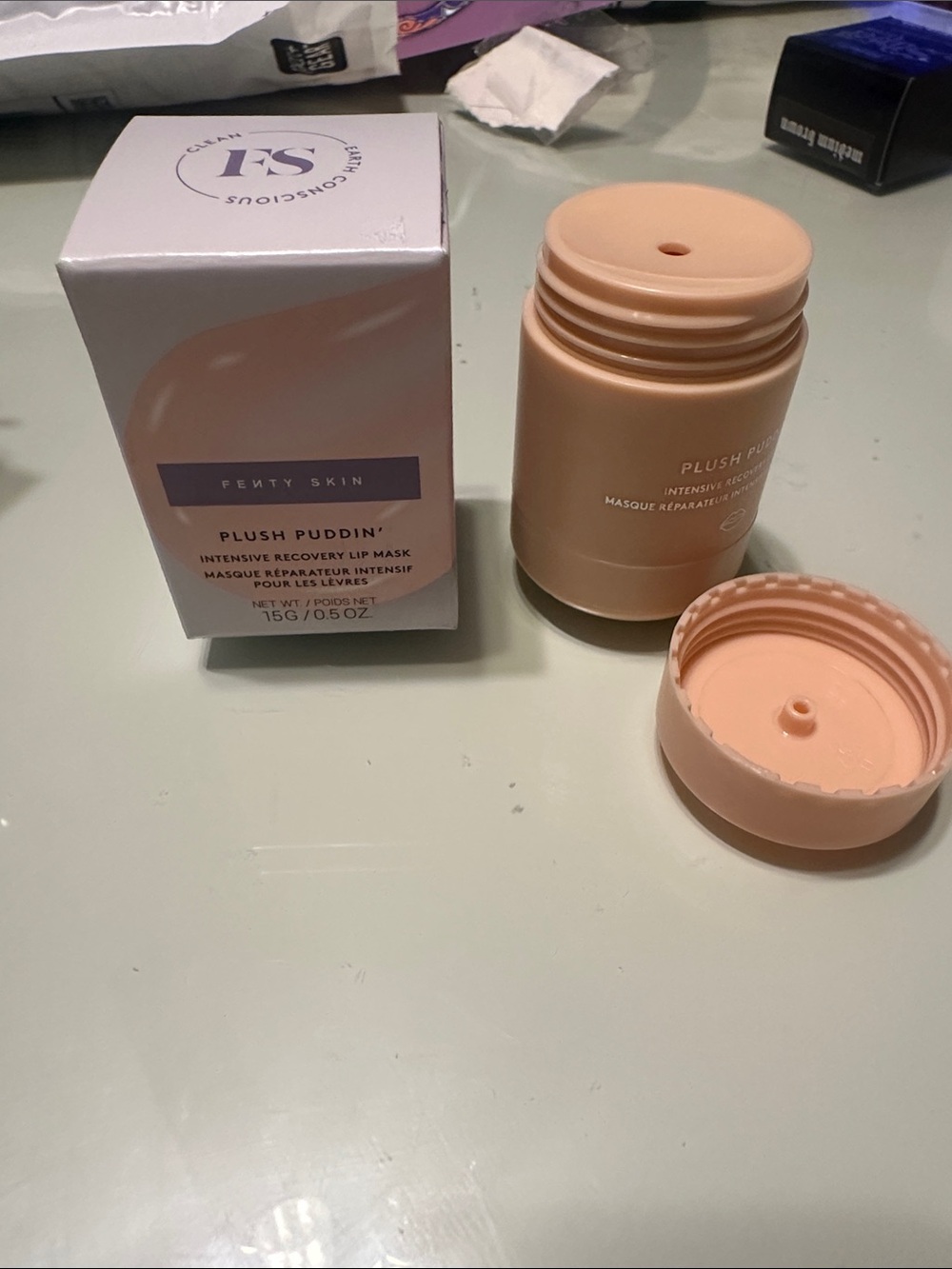 Fenty Beauty Plush Puddin' Lip Mask — Peach Beige